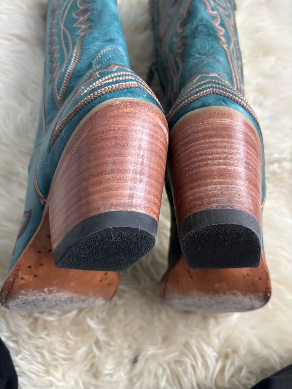 Ariat Casanova Knee-high Tall Boots Western Cowboy Boots. Turquoise. Size 7. - Picture 9 of 16
